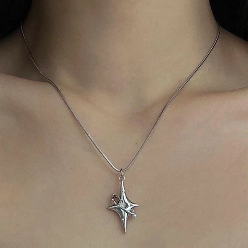 Iron Alloy Star Necklace