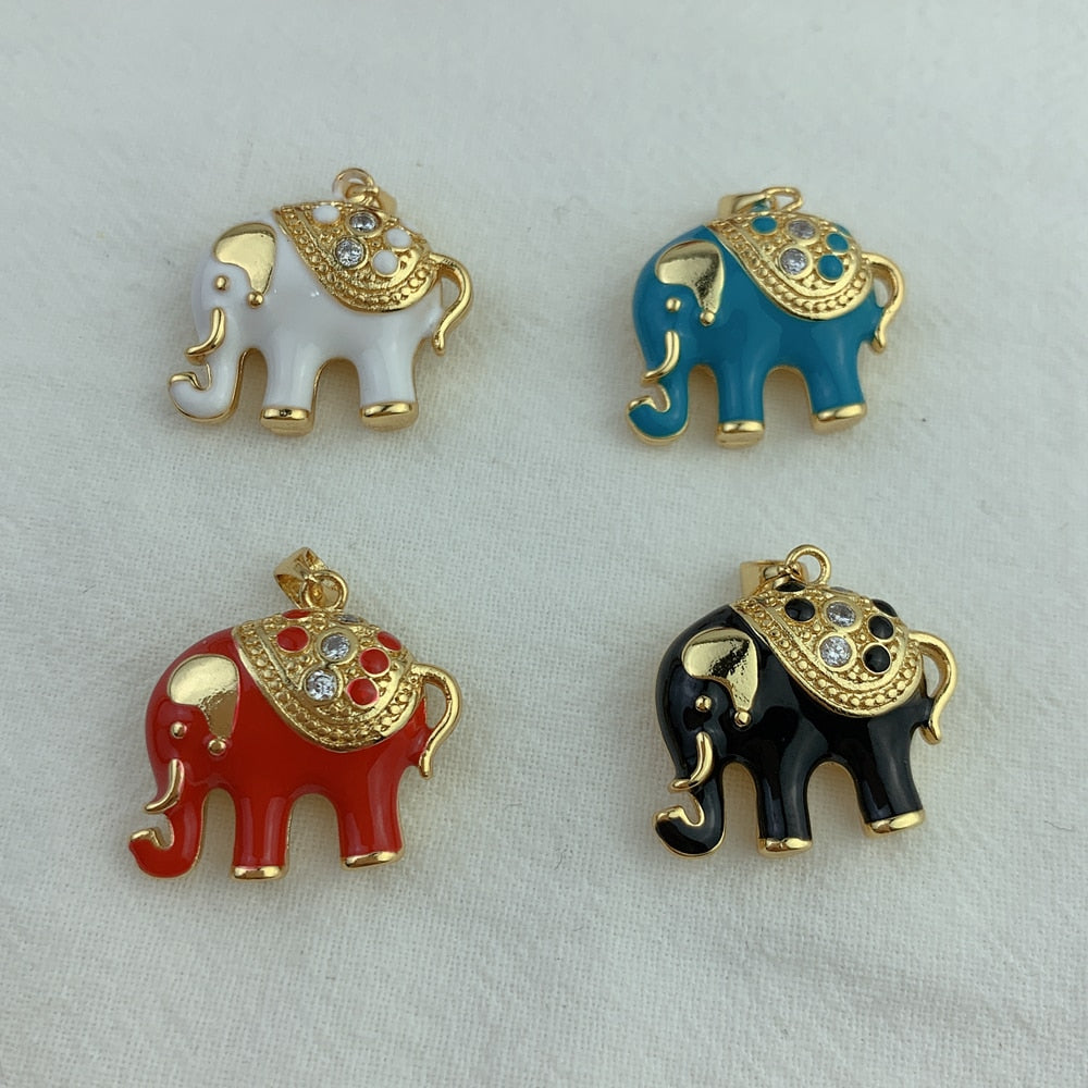 Fashion Elephant Charms Necklace Bracelet Pendant For DIY Jewelry Making Accessories