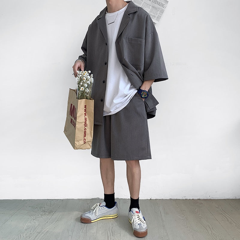 Suit Jacket And Shorts Set
