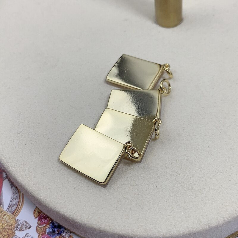 Natural MOP Shell Metal Envelope Necklace Pendant Women Jewelry Making Accessories