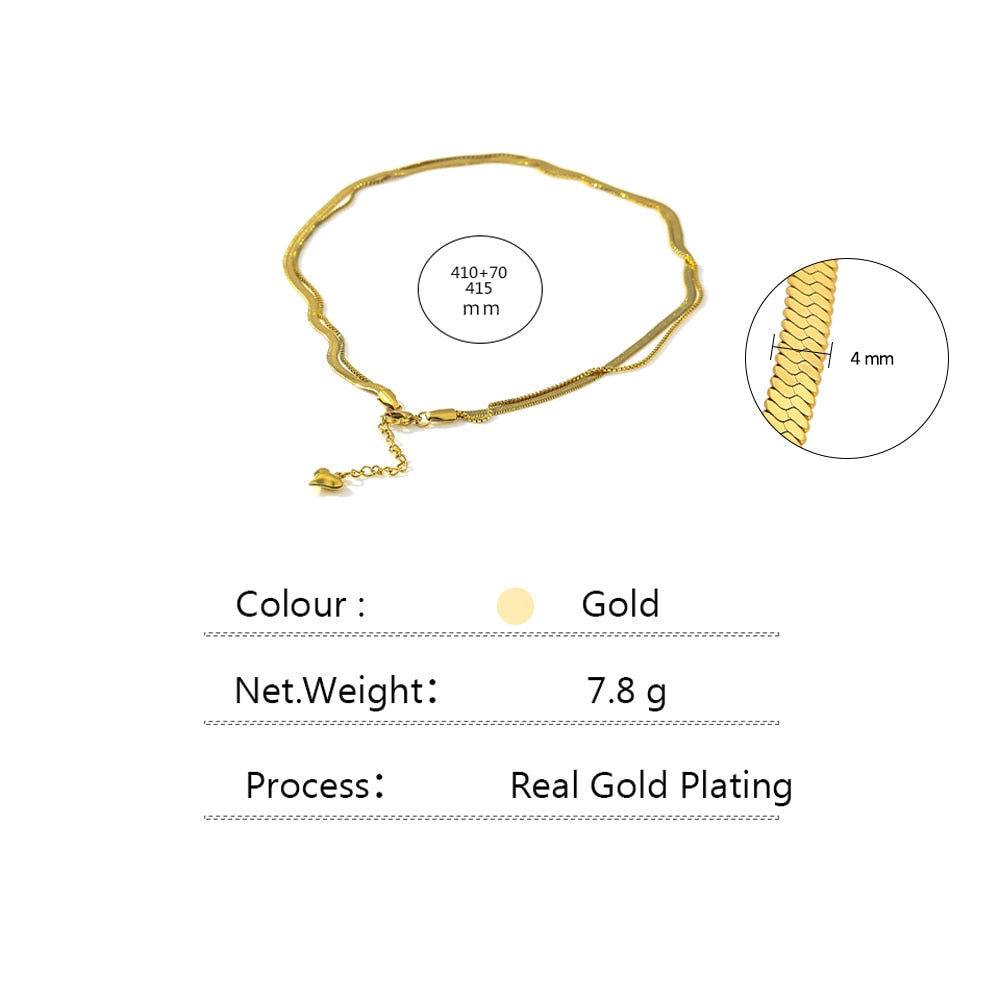 Gold, Silver, and Rose Gold, Snake Chains.