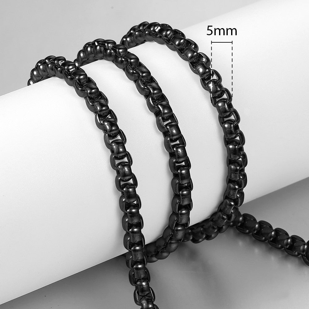 High Quality Gold, Black, and Silver Chains
