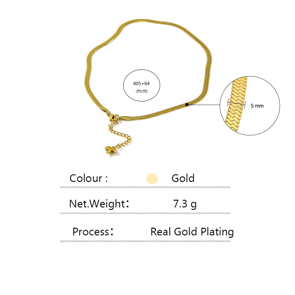 Gold, Silver, and Rose Gold, Snake Chains.