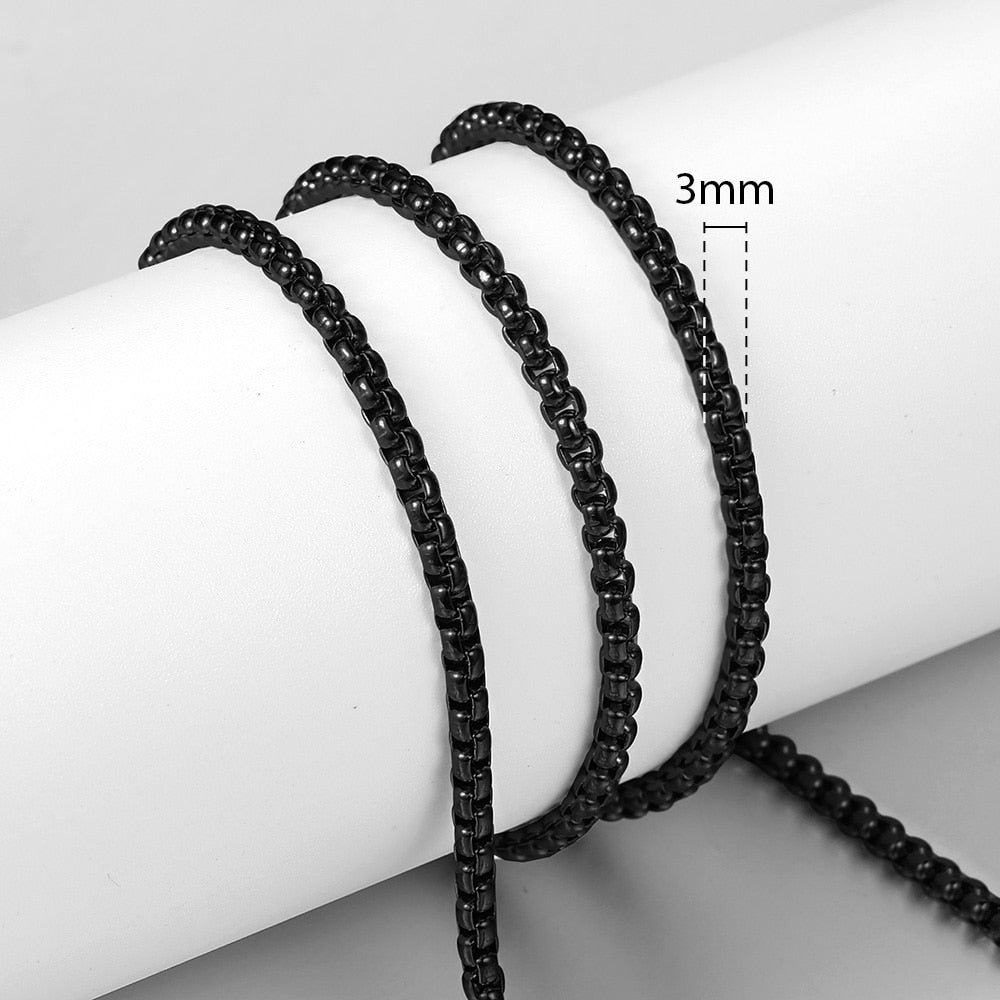 High Quality Gold, Black, and Silver Chains