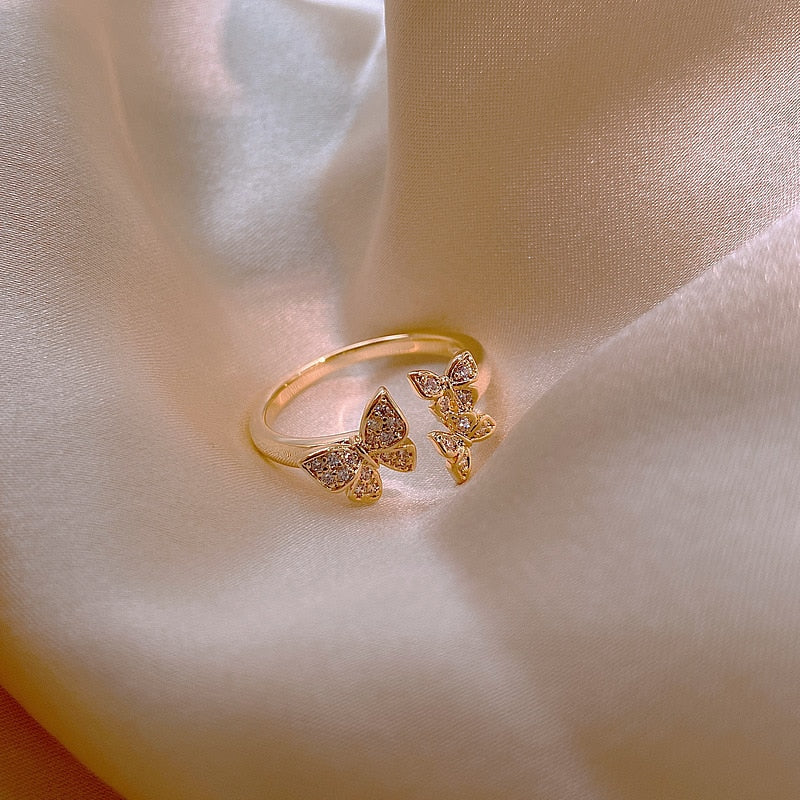 Adjustable Butterfly Rings