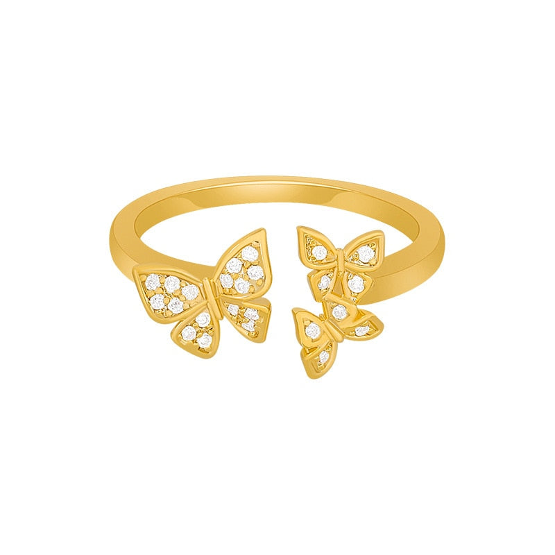 Adjustable Butterfly Rings