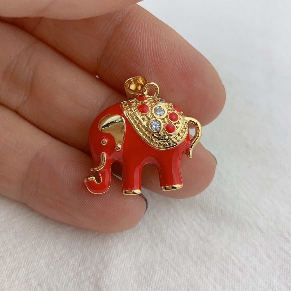 Fashion Elephant Charms Necklace Bracelet Pendant For DIY Jewelry Making Accessories