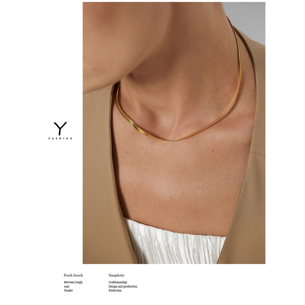 Gold, Silver, and Rose Gold, Snake Chains.