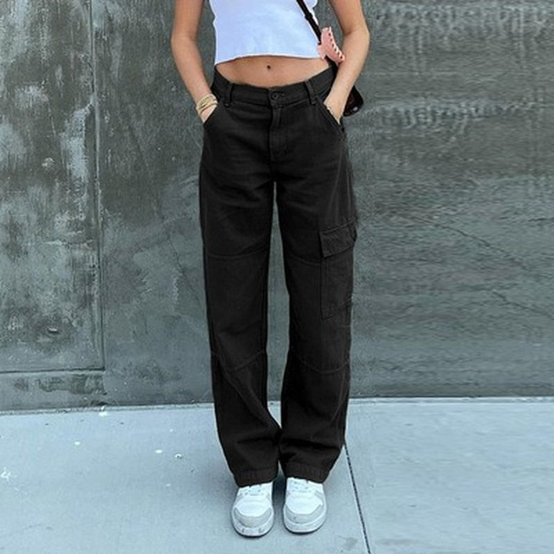 High Waisted Streetwear Cargo Pants