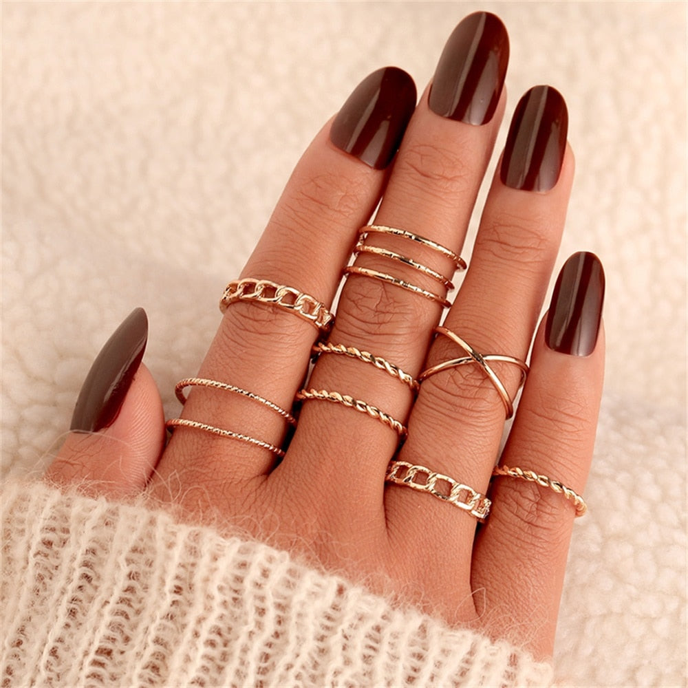 Bohemian One Size Fits All Ring Sets