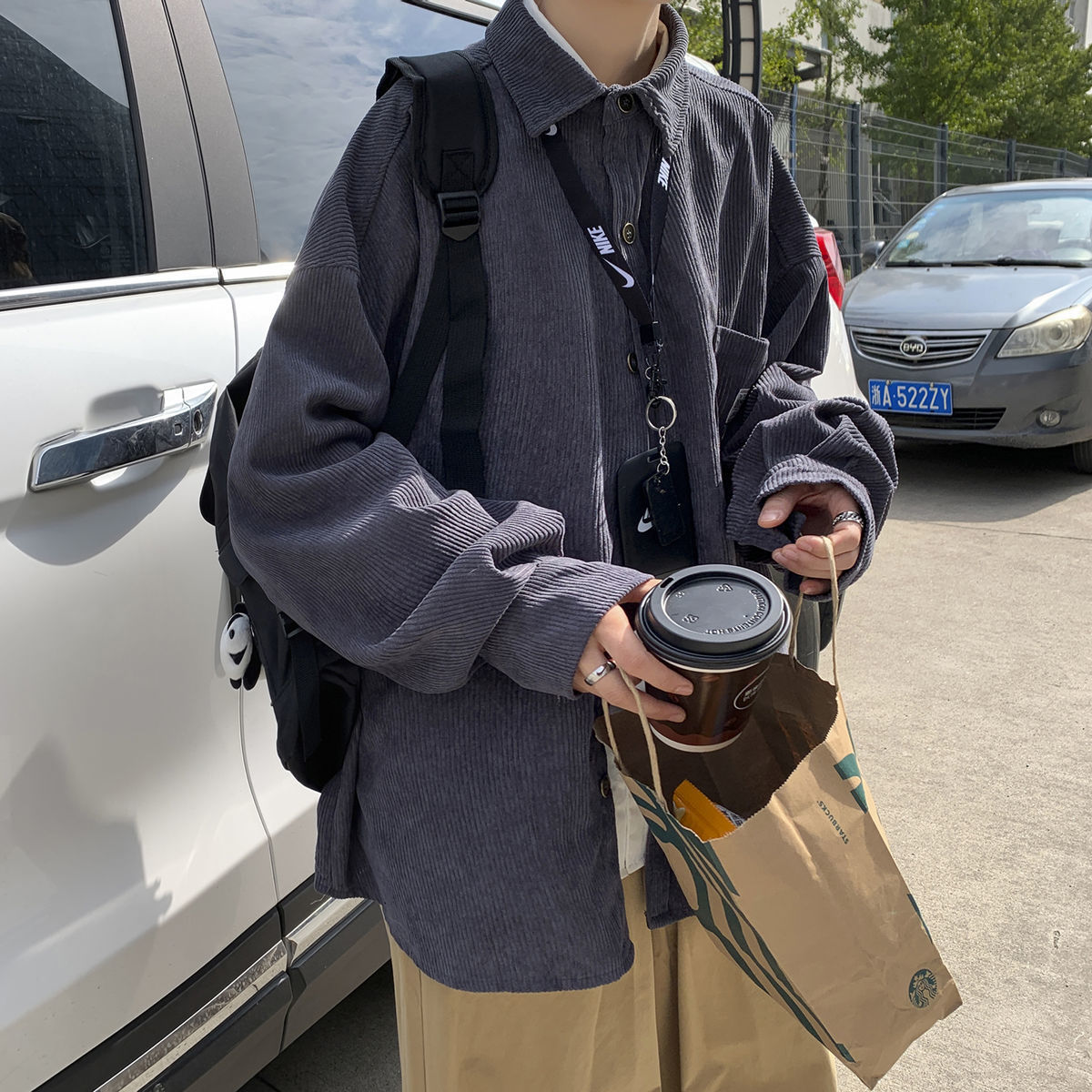Corduroy Long Sleeve Button Up