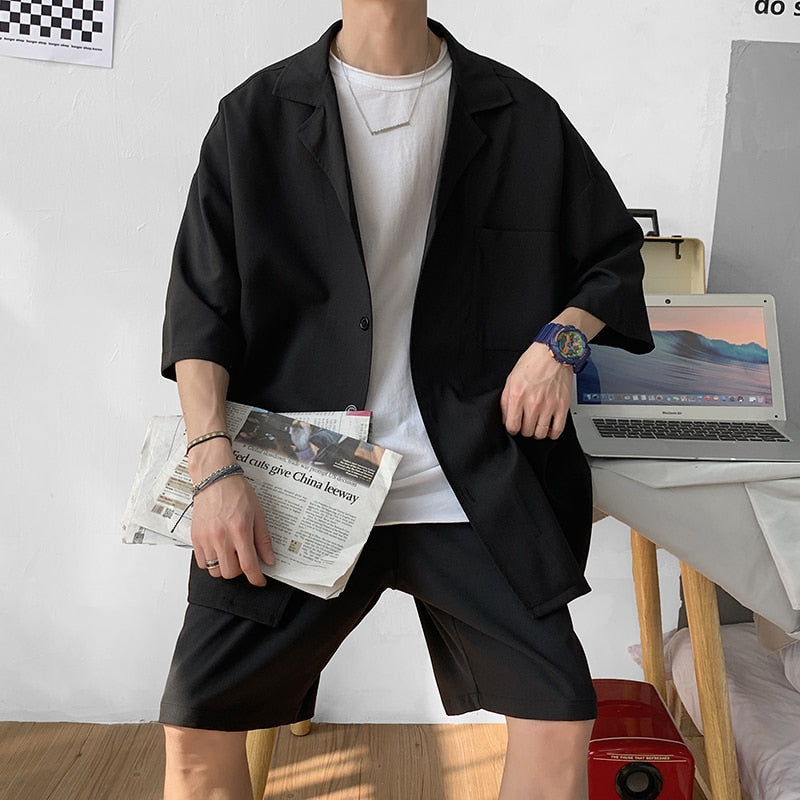Suit Jacket And Shorts Set
