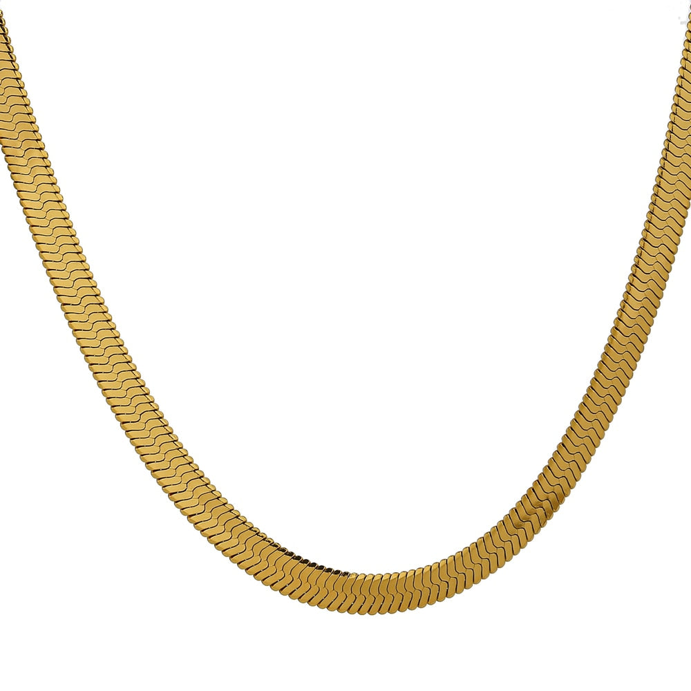 Gold, Silver, and Rose Gold, Snake Chains.