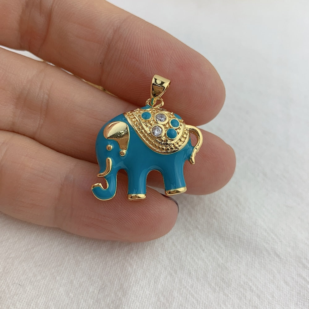 Fashion Elephant Charms Necklace Bracelet Pendant For DIY Jewelry Making Accessories