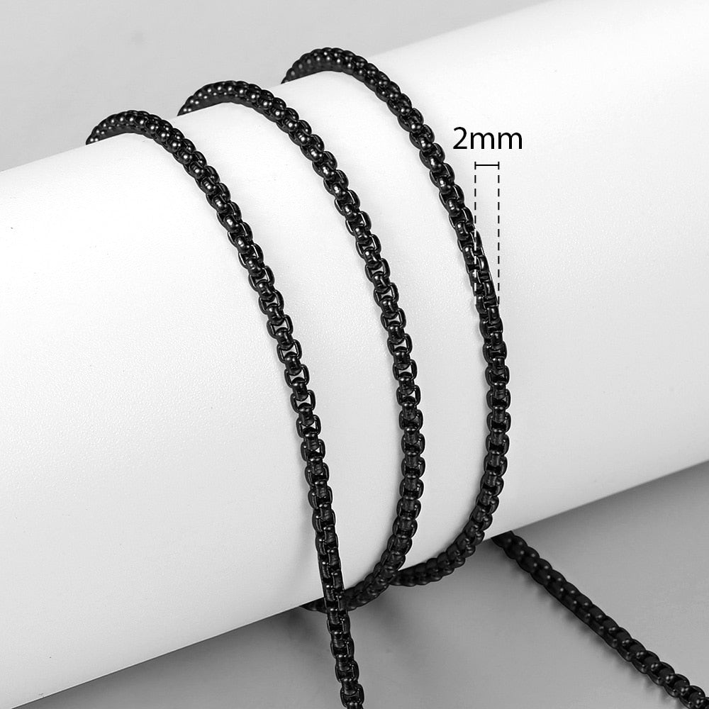High Quality Gold, Black, and Silver Chains