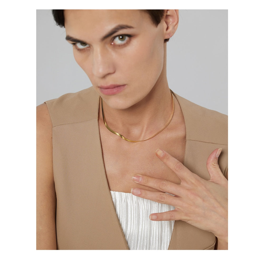 Gold, Silver, and Rose Gold, Snake Chains.