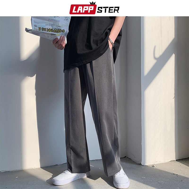 Grey/Black Loose Fit Trousers