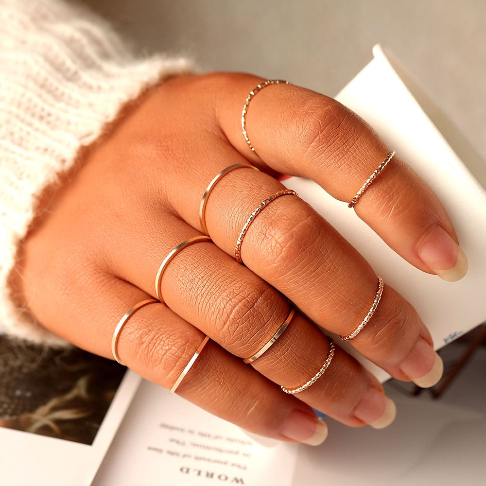 Bohemian One Size Fits All Ring Sets