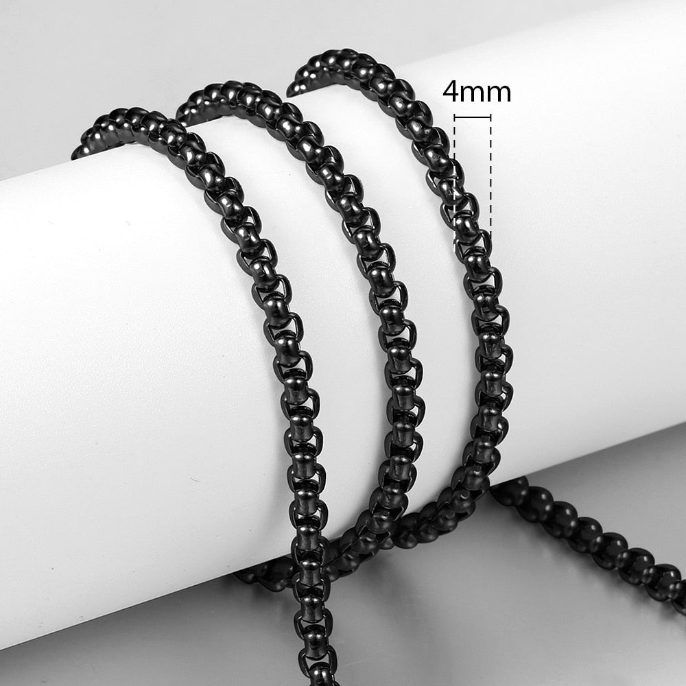 High Quality Gold, Black, and Silver Chains
