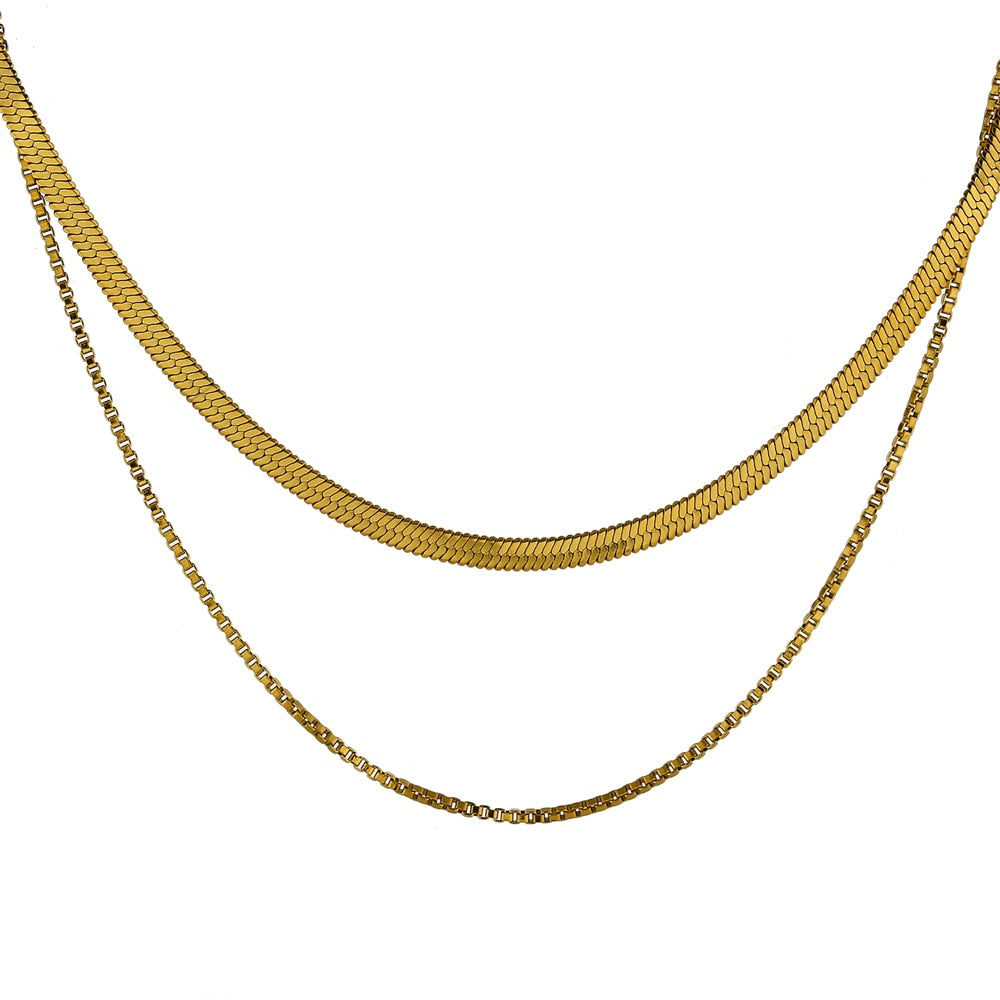 Gold, Silver, and Rose Gold, Snake Chains.