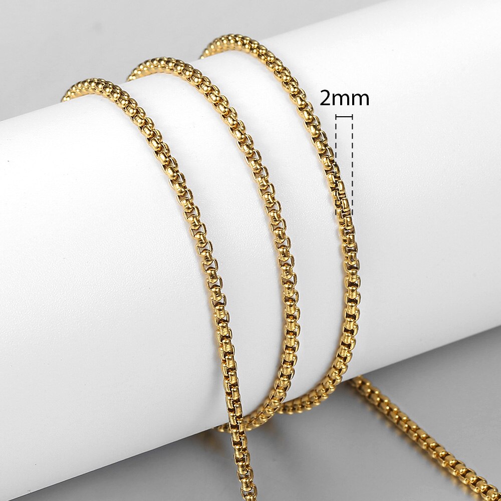 High Quality Gold, Black, and Silver Chains