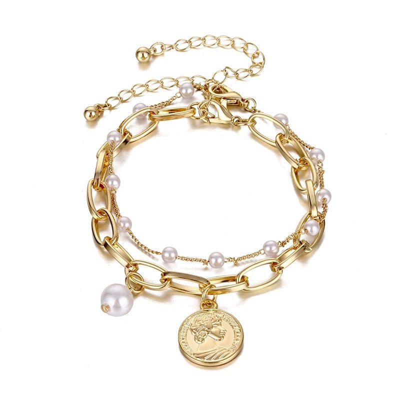 Summer Boho Butterfly Anklet For Women Multilayer Crystal Ankle Bracelet Foot Chain Leg Bracelet Beach Accessories Jewelry