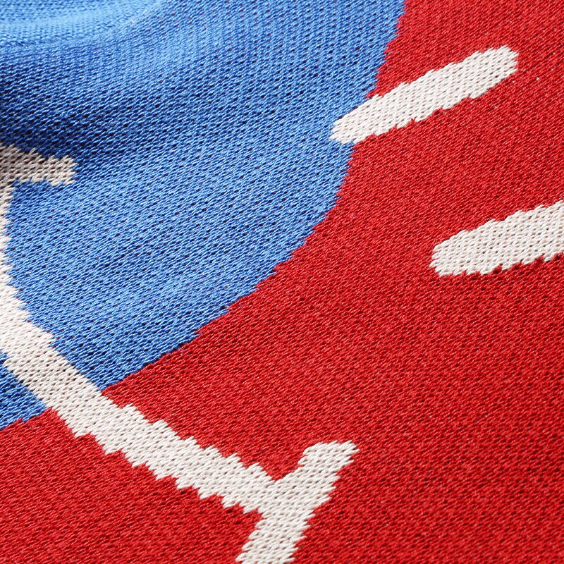 Smile Red And Blue Sweater