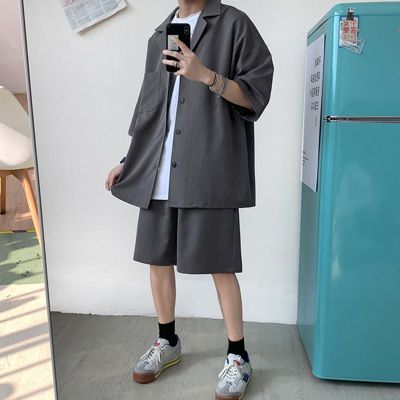 Suit Jacket And Shorts Set