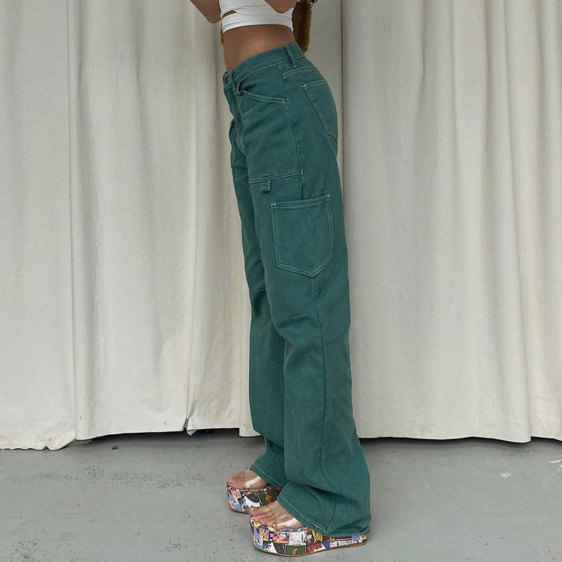 High Waisted Streetwear Cargo Pants