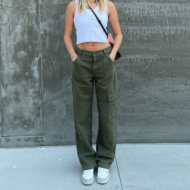 High Waisted Streetwear Cargo Pants