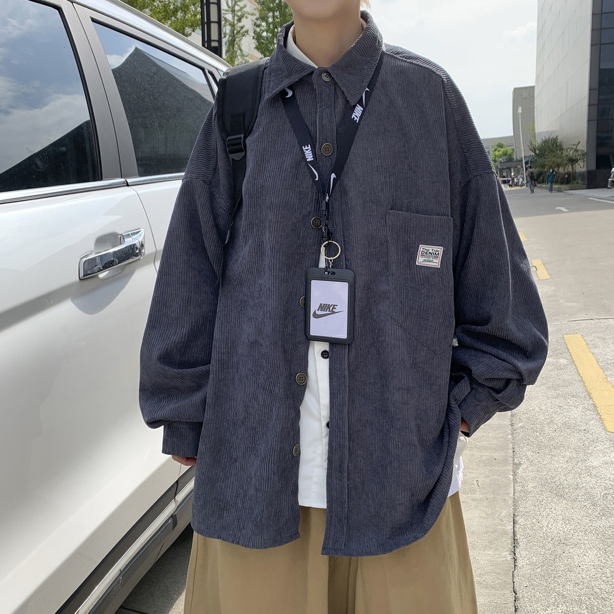 Corduroy Long Sleeve Button Up