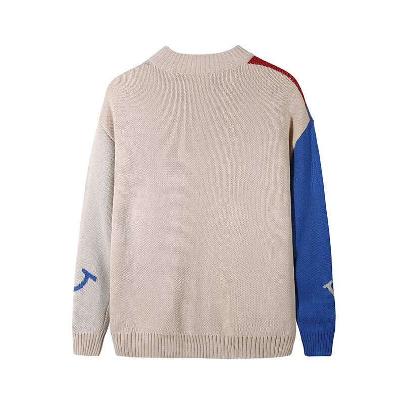 Smile Red And Blue Sweater
