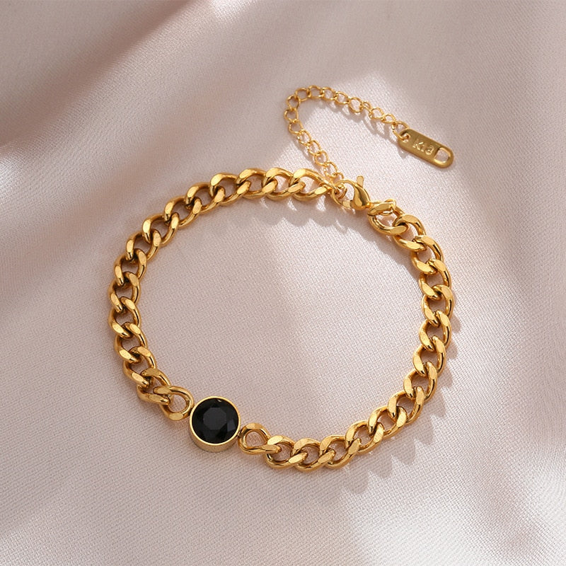 MEYRROYU Stainless Steel Layered Golden Pendant Bracelet For Women Retro Punk Gothic Portrait Coin Cross Pearl Bracelet Jewelry