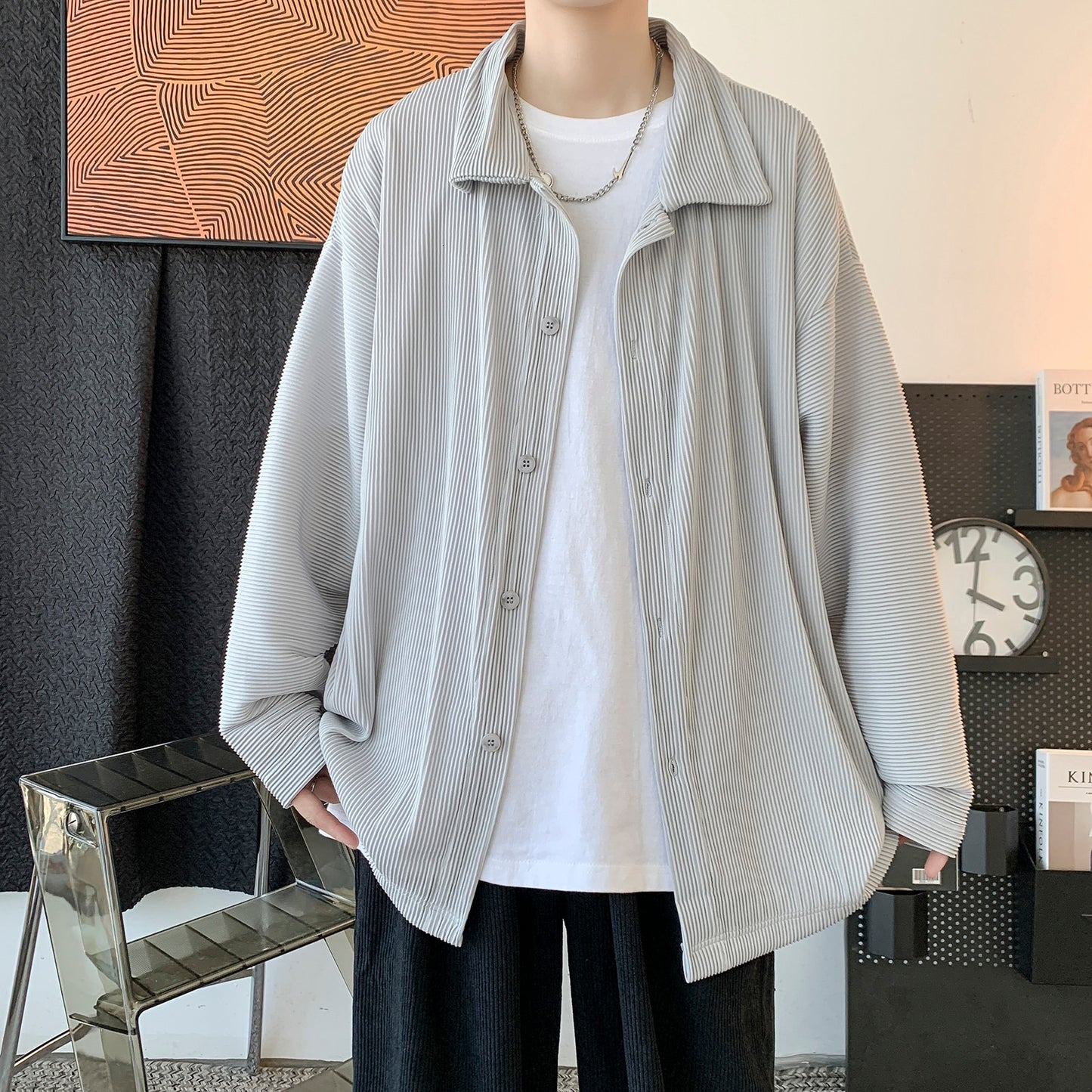 Corduroy Long Sleeve Button Up