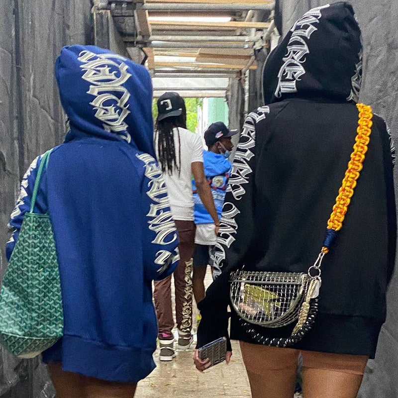 Y2K Letter Print Hoodie