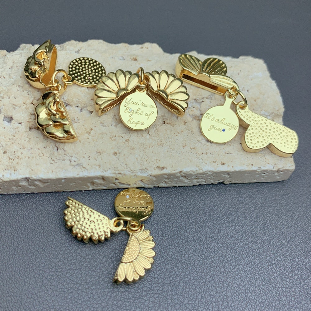 Mother's Day Flower Letter Pendants Charms Jewelry Making For Women DIY Necklace Bracelet Earrings Accessories Wholesale