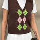 Letter Print Knitted Tank Sweater Vest