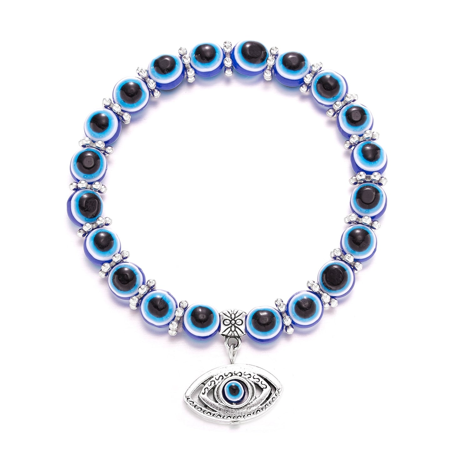 Turkish Lucky Evil Eye Bracelets Blue Evil Eye Bead Bracelet Men Women Handmade Lucky Jewelry Charm Bracelet Female Dropshipping