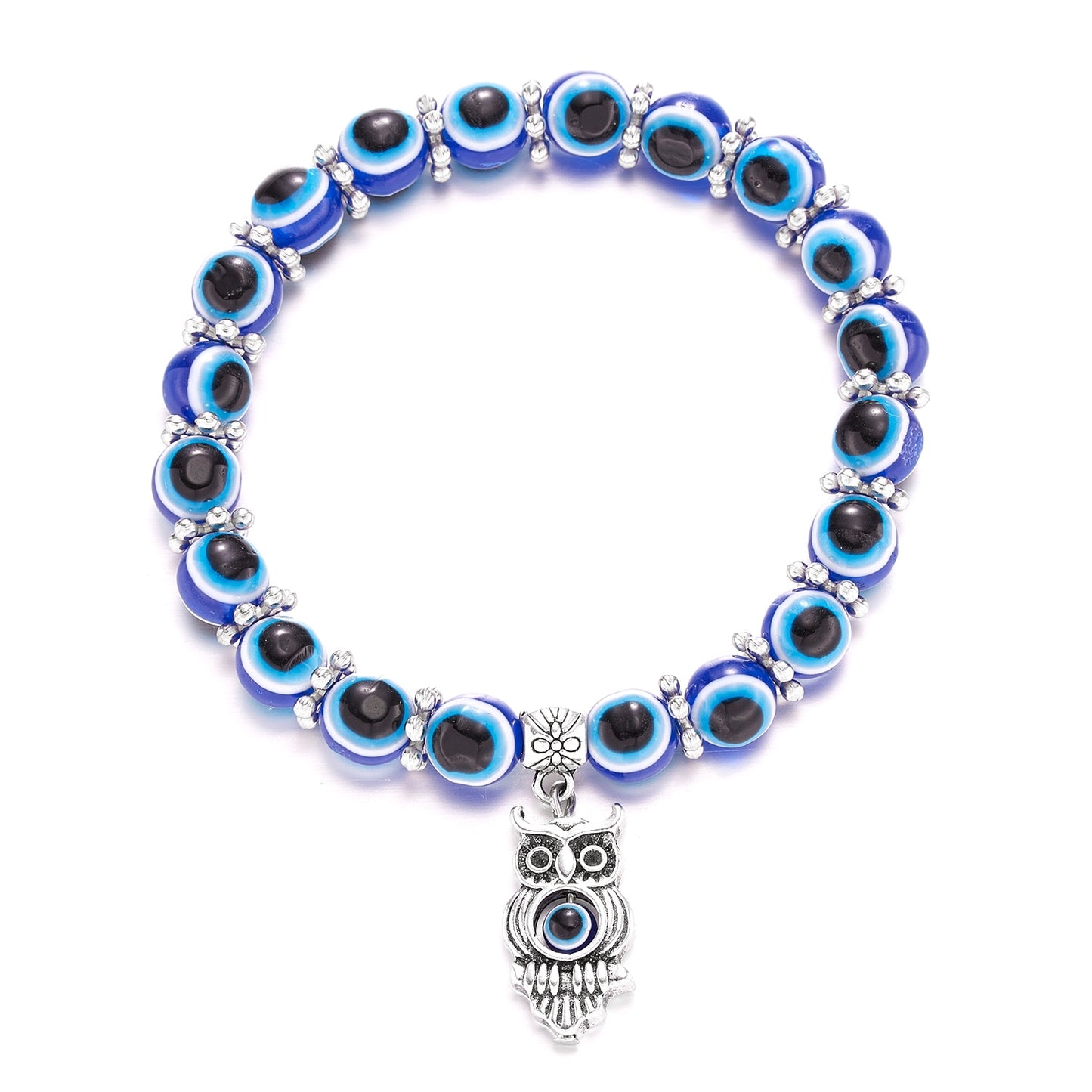 Turkish Lucky Evil Eye Bracelets Blue Evil Eye Bead Bracelet Men Women Handmade Lucky Jewelry Charm Bracelet Female Dropshipping