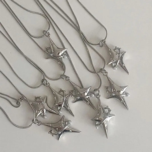 Iron Alloy Star Necklace