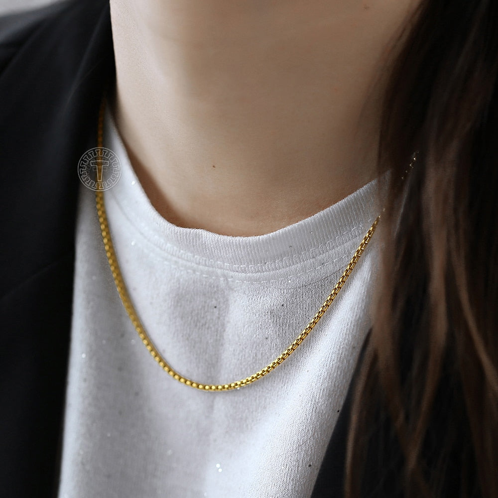 High Quality Gold, Black, and Silver Chains