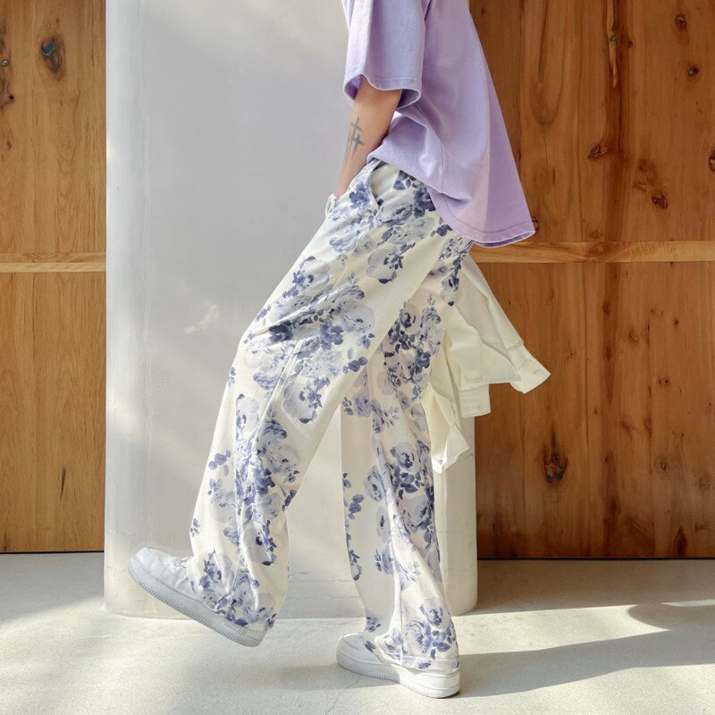 Flower Print Pants