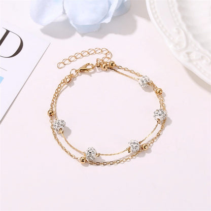 Ankle Bracelet Foot Jewelry Beach Accessories Crystal Rhinestone Foot Chain Anklets For Women Gold Color Leg Bracelet Boho