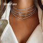 Stonefans Fashion Evil Eye Tennis Choker Rhinestone Necklace for Women Charm Collar Chain Blue Crystal Necklace Evil Eye Jewelry