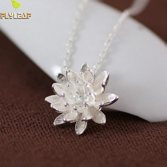 Blossoming Lotus Silver Necklace