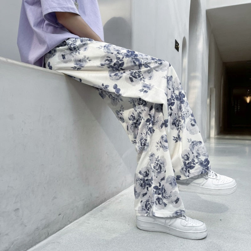 Flower Print Pants