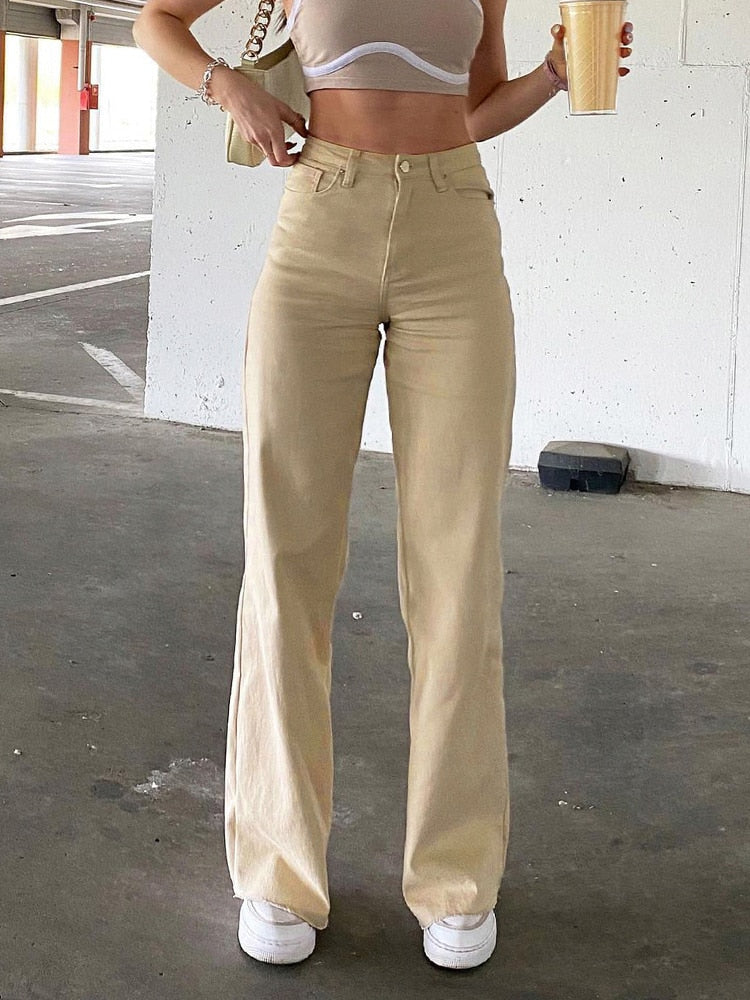 High Waist Khaki Pants