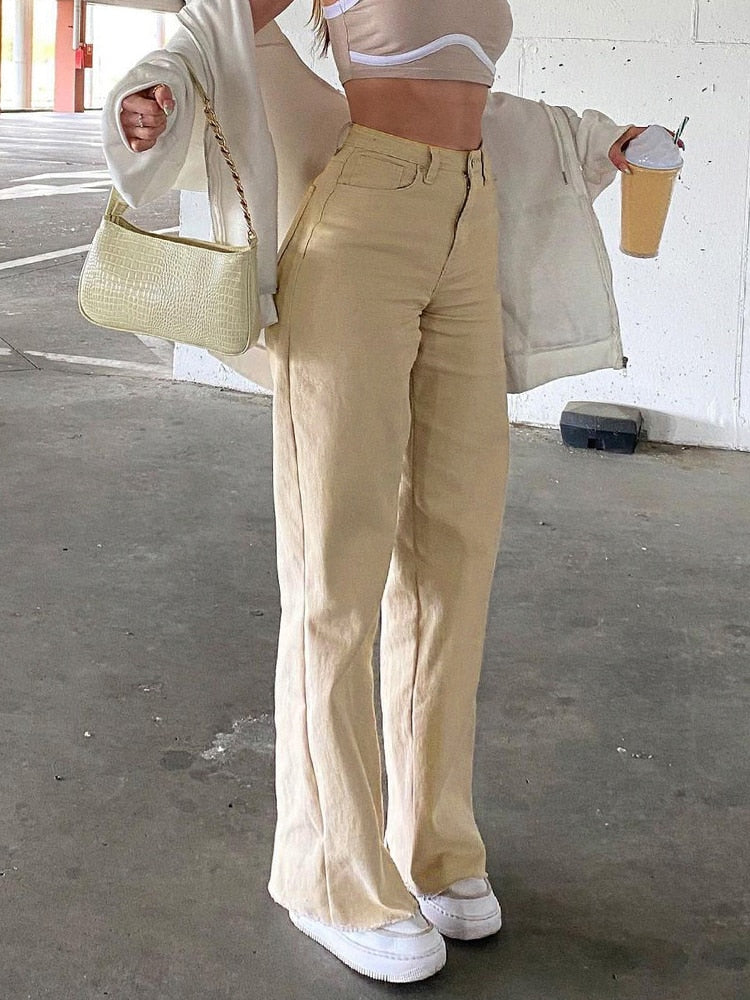 High Waist Khaki Pants