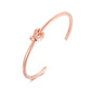 Trendy Round Circular Open Knot Cuff Bangle Bracelets For Women Elegant GoldColor Jewelry Noeud Armband Pulseiras