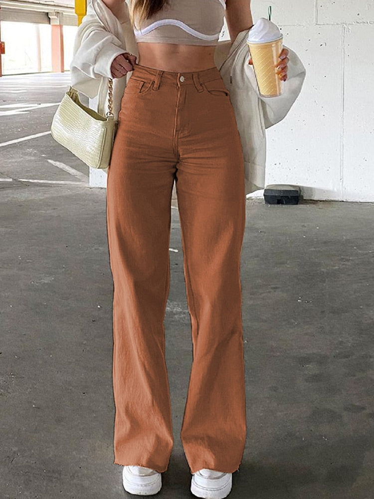 High Waist Khaki Pants